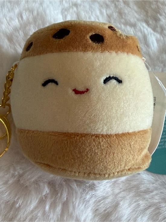 Squishmallows Accessories - Koako the Ice Cream Sandwich Micromallow Plush Keychain/ Bag Charm NWT